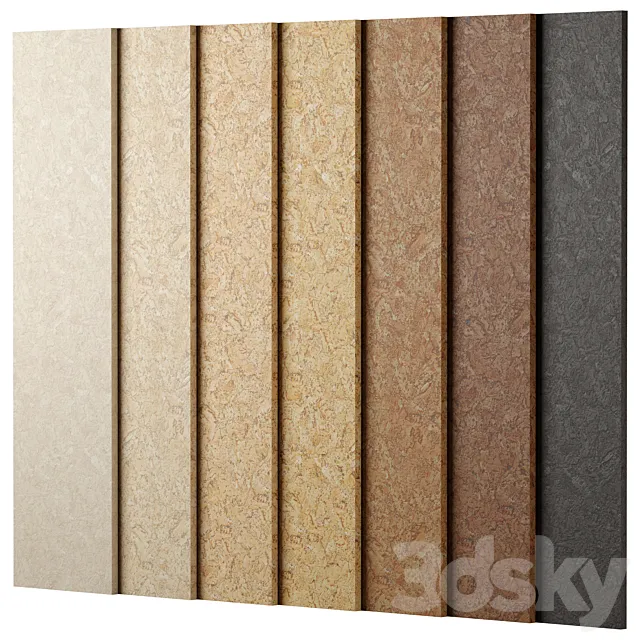 Wood materials Cork – 7 colors – set 14 3D Model