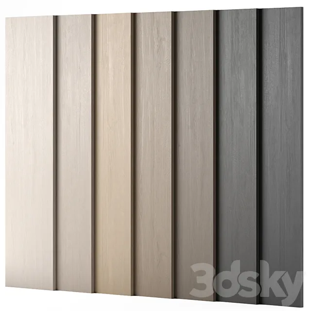 Wood materials Oak – 7 colors – set 01 3D Model