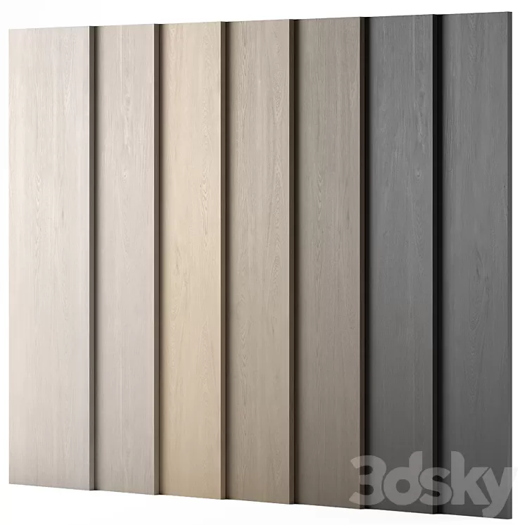 Wood materials Oak – 7 colors – set 07 3D Model Free Download