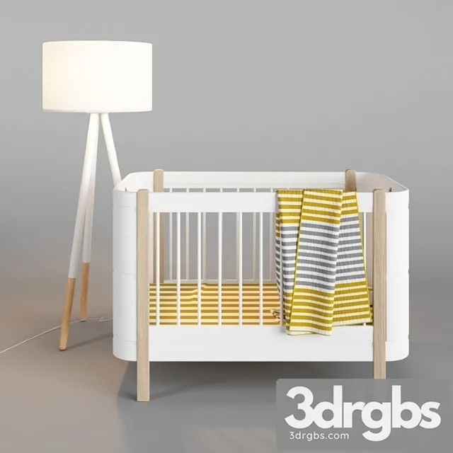 Wood mini + basic bed and zuiver highland floor lamp