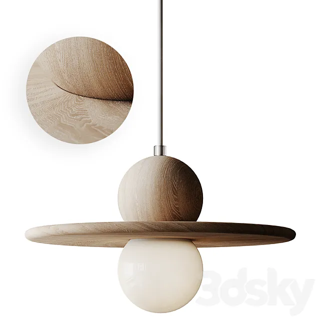 Wood Minimalist Plate Pendant Ceiling Light 3DModel Wood Minimalist Plate Pendant Ceiling Light 3DModel