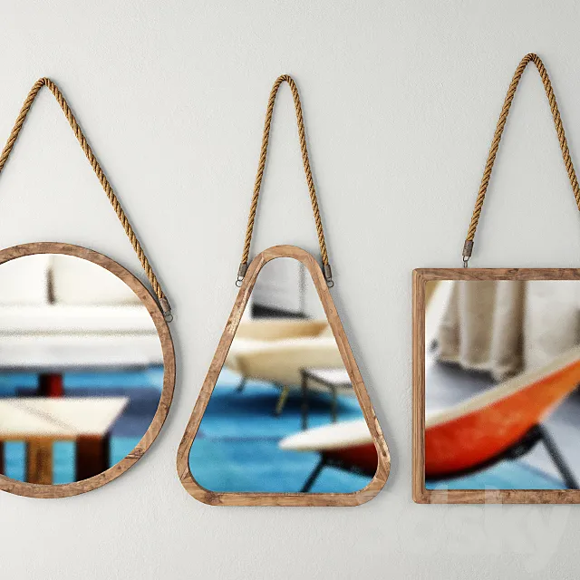 Wood Mirrors 3DModel Wood Mirrors 3DModel