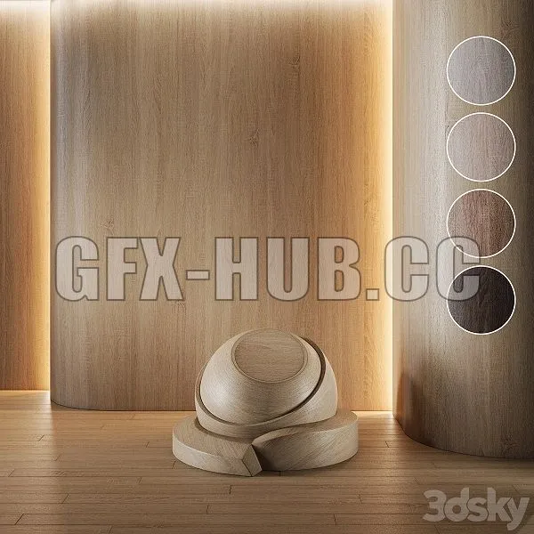 Wood Oak Set Seamless Laminate 3D Model