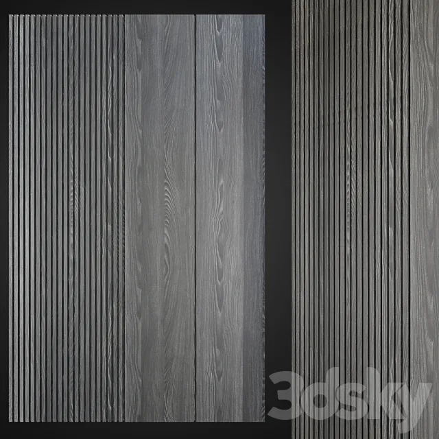 Wood panel rail 3D Model