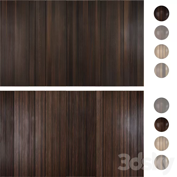 Wood panel set 1 3D Model