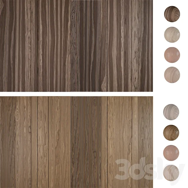 Wood panel set 3 3D Model Wood panel set 3 3D Model