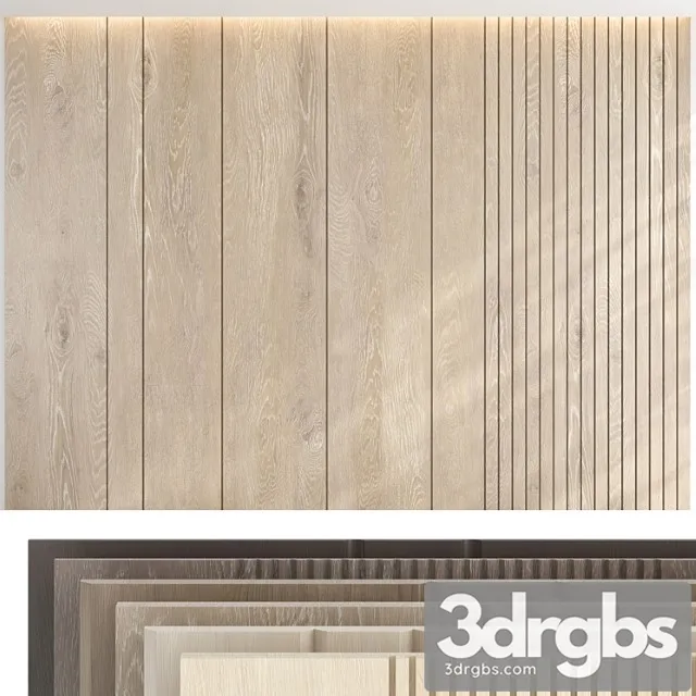 Wood Panel Set V01 3D Model Download