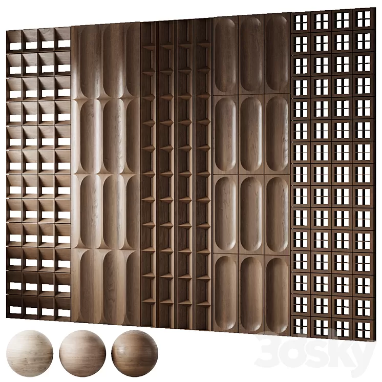 Wood panels 3 3D Model Free Download
