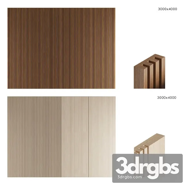 Wood panels set 1_2 3D Model Download