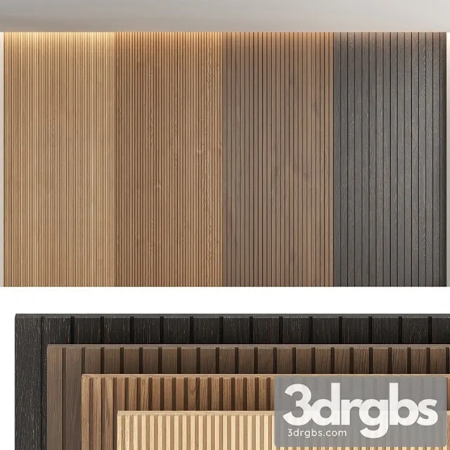 Wood panels Set4 3D Model Download