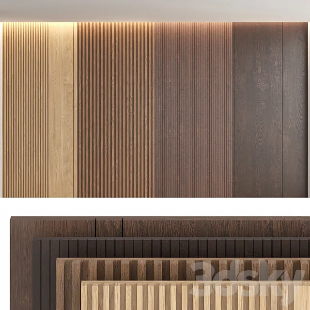 Wood panels_set1 3D Model Wood panels_set1 3D Model