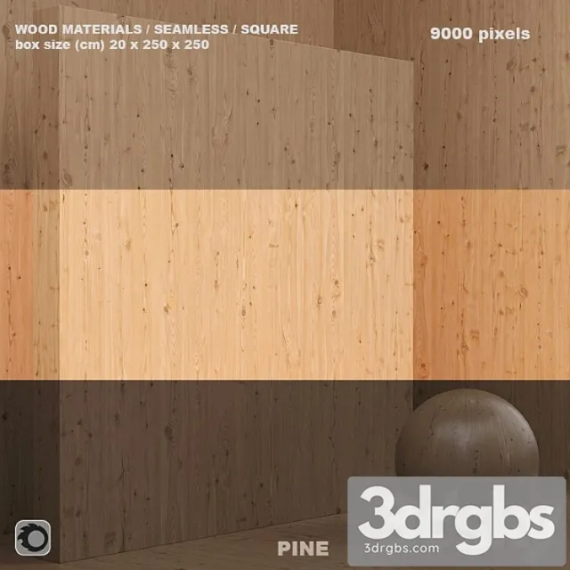 Wood pine solid (seamless) – set 48 3D Model Download
