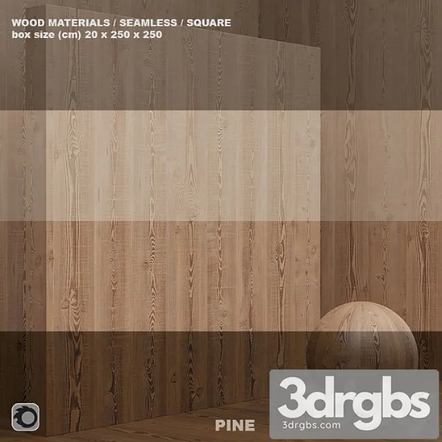 Wood pine solid (seamless) – set 51 3D Model Download