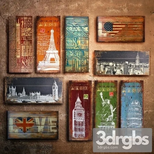 Wood Poster 12 3D Model Download