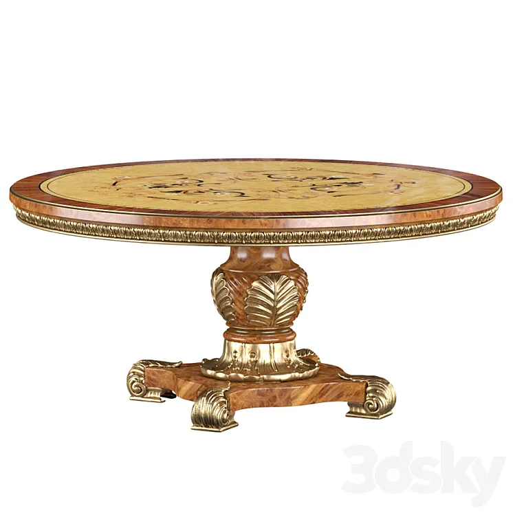 Wood Round Dining Table 3D Model Free Download Wood Round Dining Table 3D Model Free Download