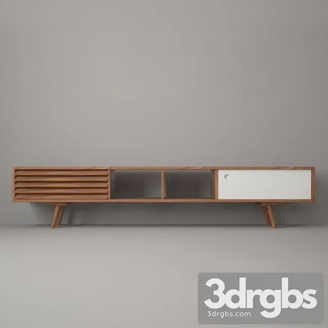 Wood Sideboard 1 3D Model Download
