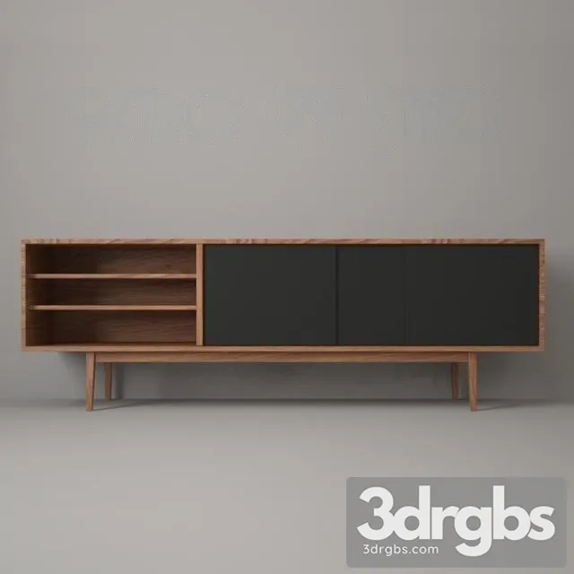 Wood Sideboard 2 3D Model Download
