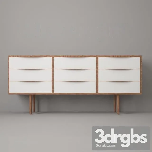 Wood Sideboard 3 3D Model Download