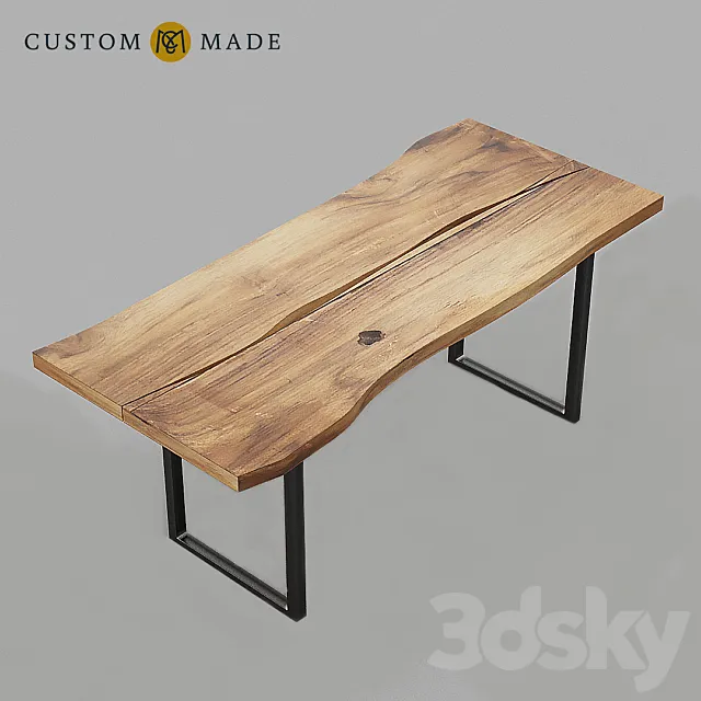 Wood Slab Table 3DModel Wood Slab Table 3DModel