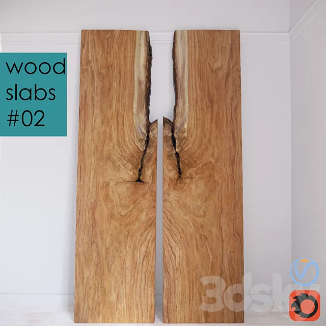 Wood slabs 2 3D Model Wood slabs 2 3D Model