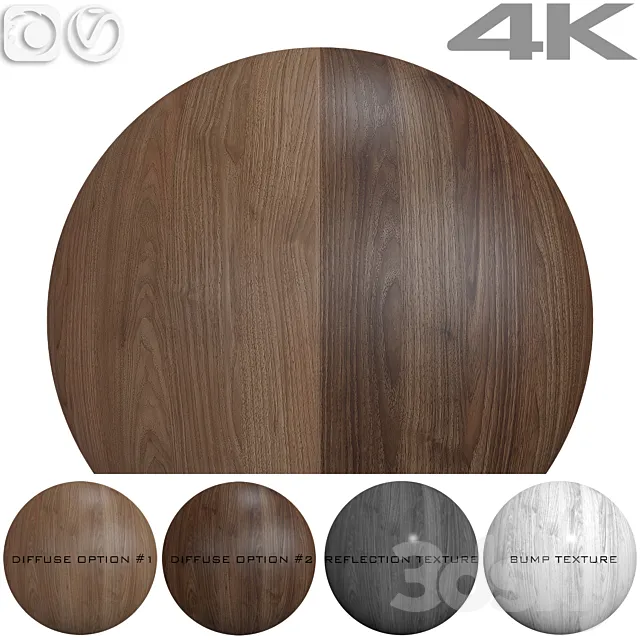 Wood texture – Walnut №1 3D Model