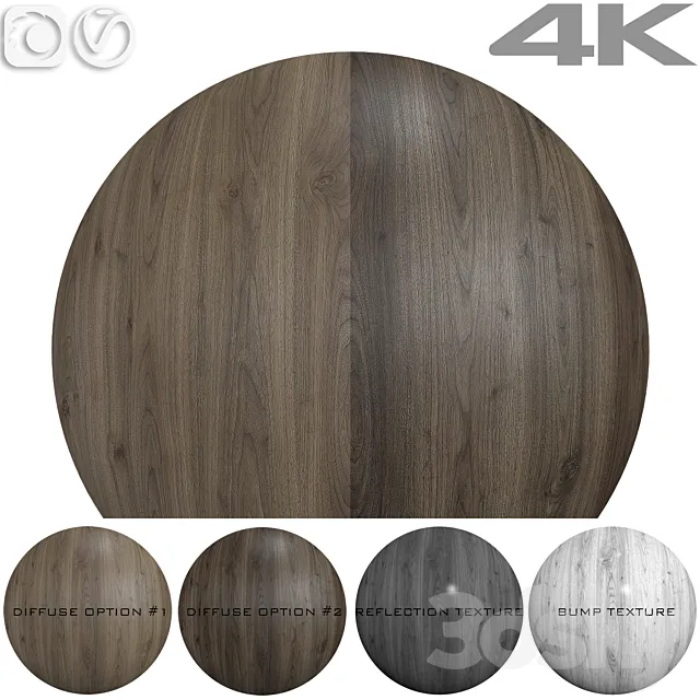 Wood texture – Walnut №2 3D Model