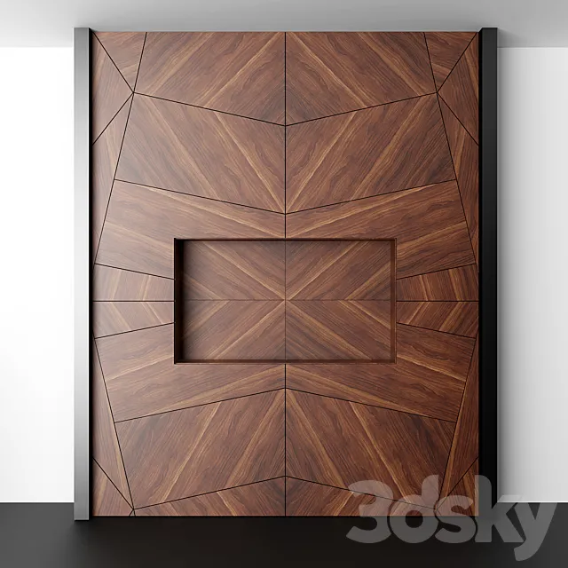 Wood TV panels 3D Model