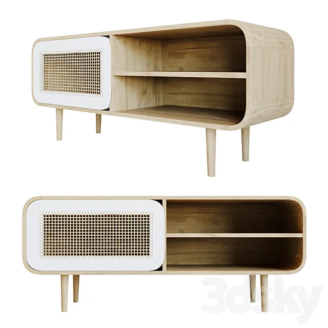 Wood TV Stand – Gerald Ge005m33 3D Model Wood TV Stand – Gerald Ge005m33 3D Model