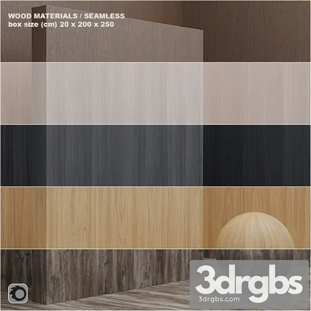 Wood veneer (seamless) – set 10 3D Model Download