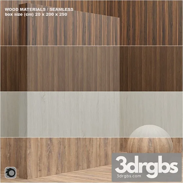 Wood veneer (seamless) – set 11 3D Model Download