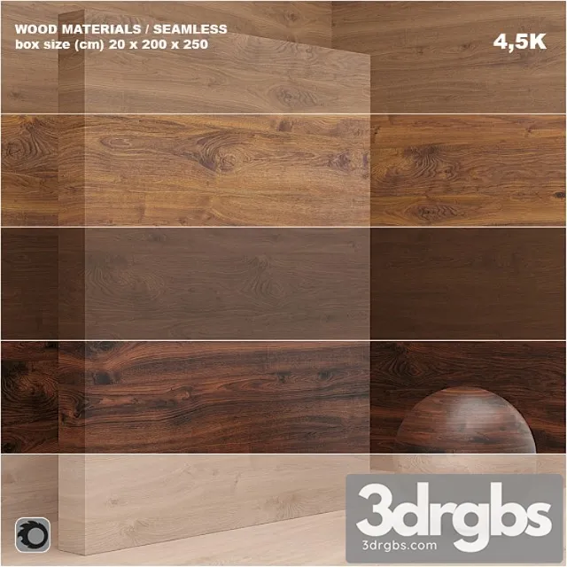 Wood veneer (seamless) – set 25 3D Model Download