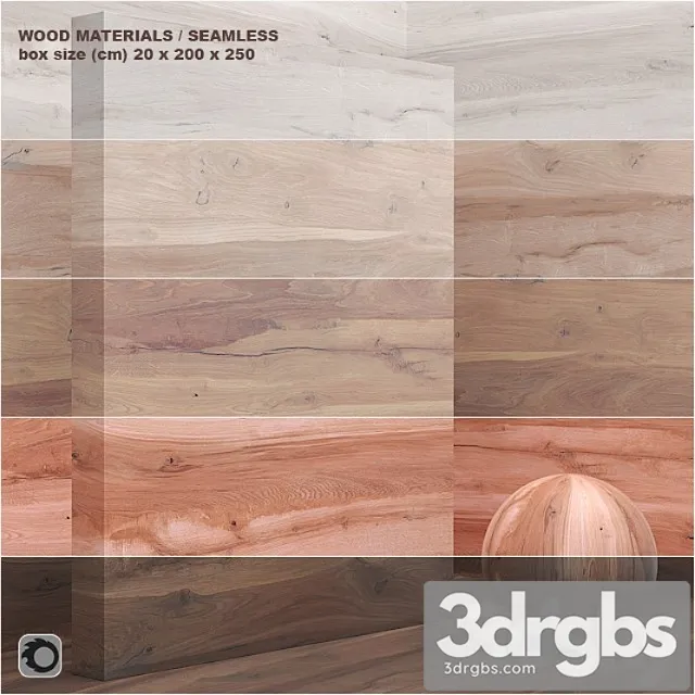Wood veneer (seamless) – set 26 3D Model Download