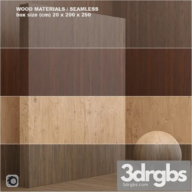 Wood veneer (seamless) – set 6 3D Model Download