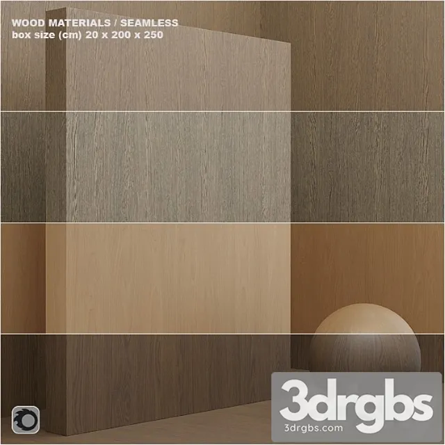 Wood veneer (seamless) – set 8 3D Model Download