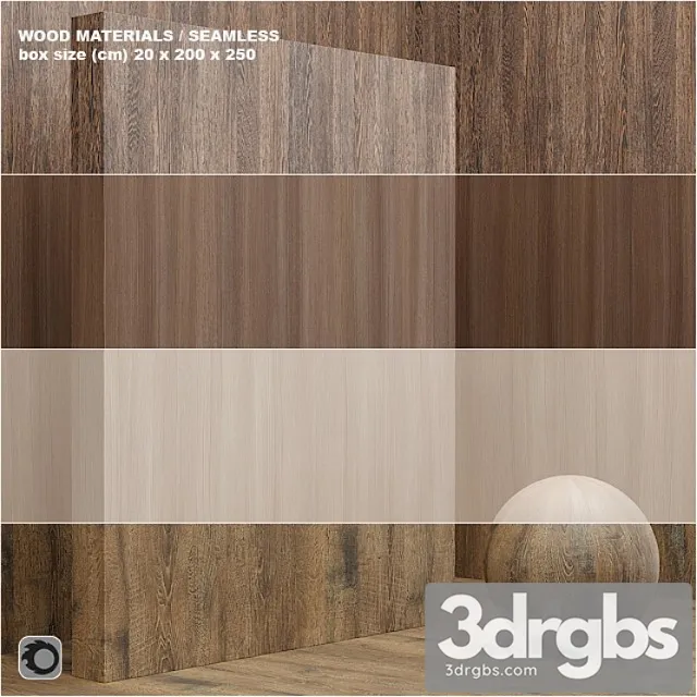 Wood veneer (seamless) – set 9 3D Model Download