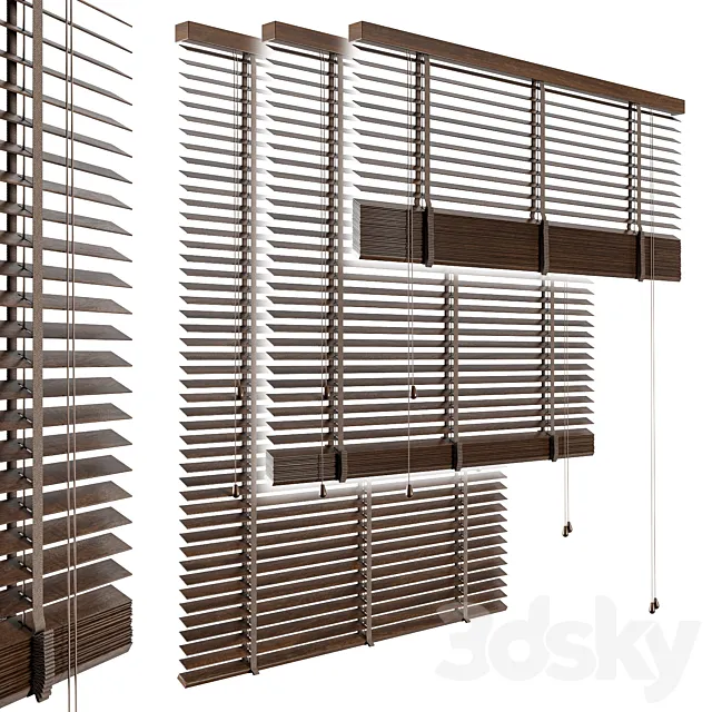 Wood venetian blind 3DModel Wood venetian blind 3DModel