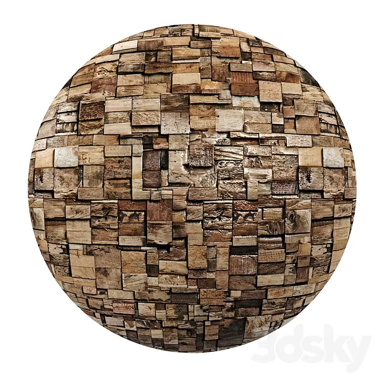 Wood Wall – Days 3D Model