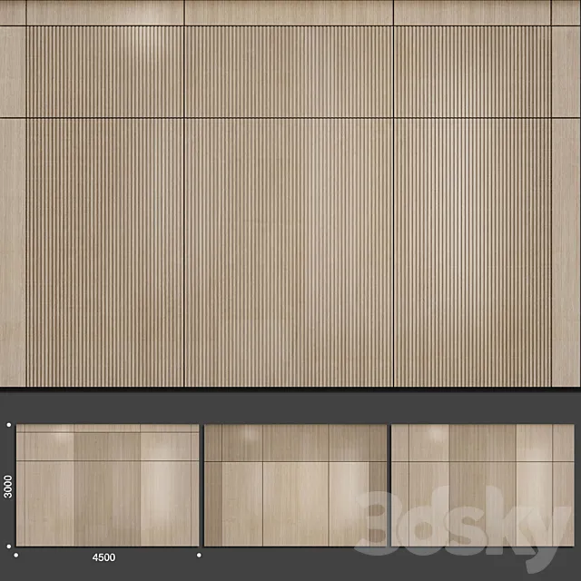 Wood Wall Panel 1 3D Model Wood Wall Panel 1 3D Model