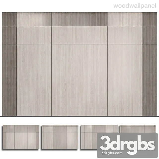 Wood wall panel 2 3D Model Download