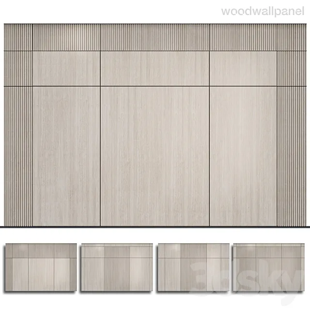 Wood wall panel 2 3DModel Wood wall panel 2 3DModel