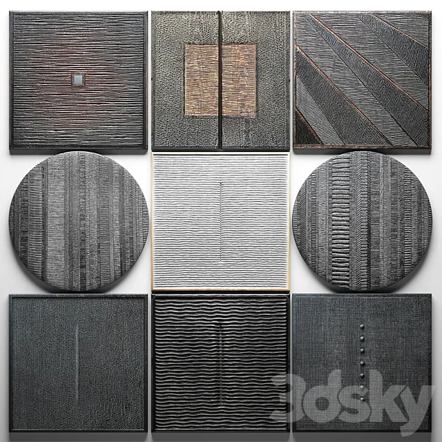 Wood Wall Sculpture. wall decor. a set of paintings. luxury. panels. loft. black painting. eco design. natural decor. wooden. interior. stylish. carving 3DModel Wood Wall Sculpture. wall decor. a set of paintings. luxury. panels. loft. black painting. eco design. natural decor. wooden. interior. stylish. carving 3DModel