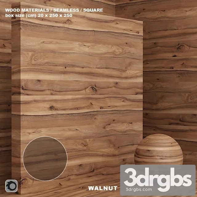 Wood walnut material (seamless) – set 72 3D Model Download