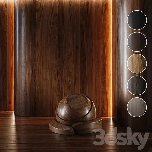 Wood Walnut set (seamless) | laminate | Parquet | 22 3D Model