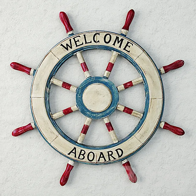 Wood Wheel Wall Decor 3D Model Wood Wheel Wall Decor 3D Model