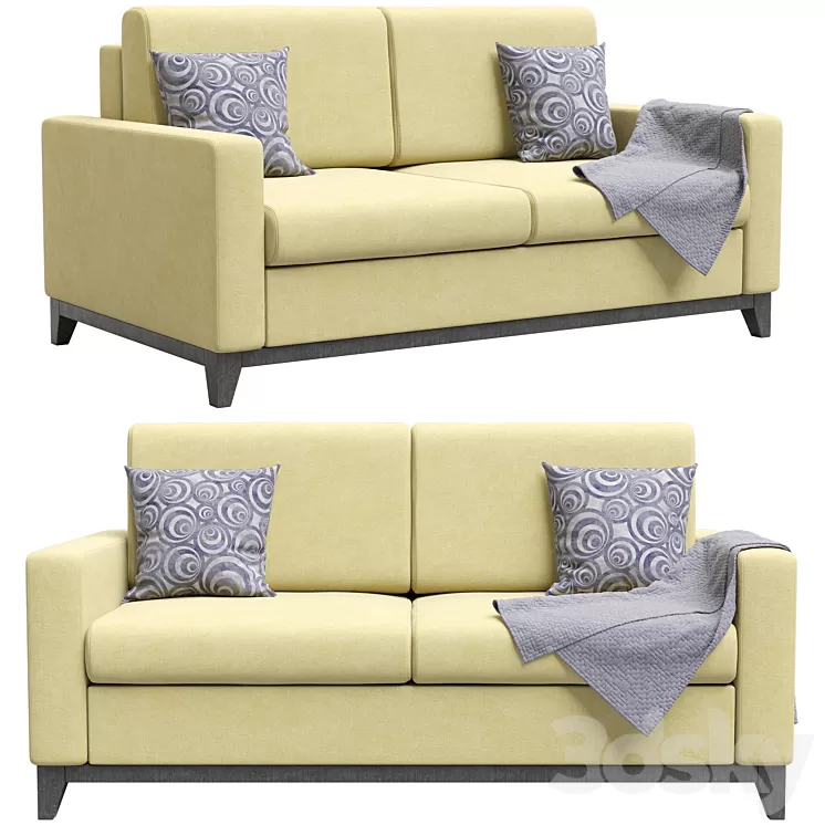 Woodcraft griton mini sofa 3D Model