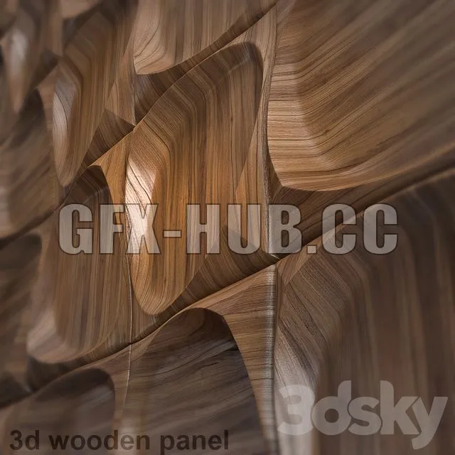 Wooden 3D Panel 2 3D Model Wooden 3D Panel 2 3D Model