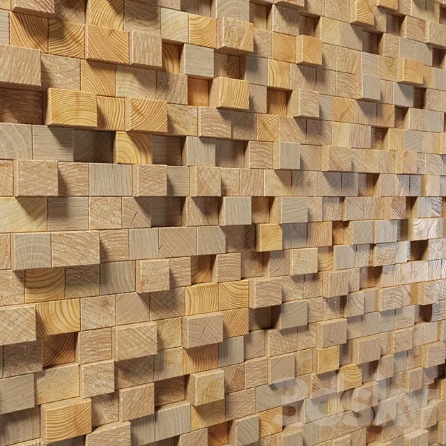 Wooden 3d panel 3DModel Wooden 3d panel 3DModel