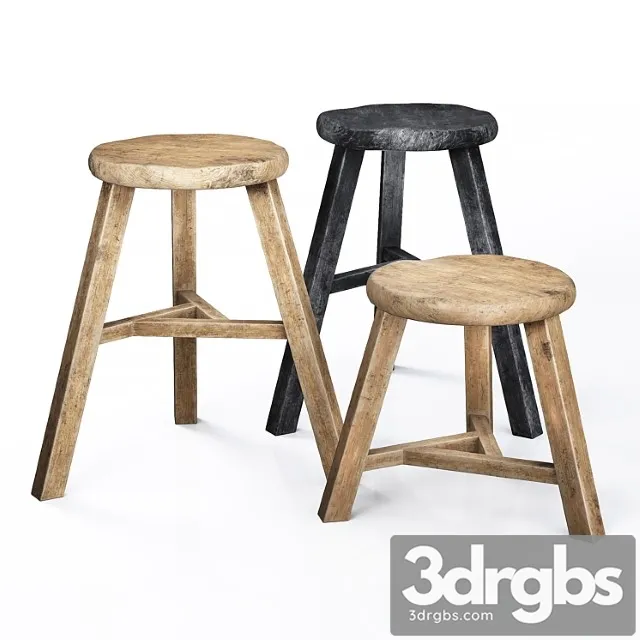 Wooden accent stool 01 Wooden accent stool 01