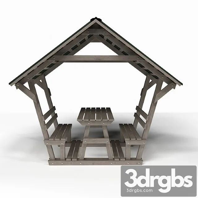 Wooden Arbor 3D Model Download