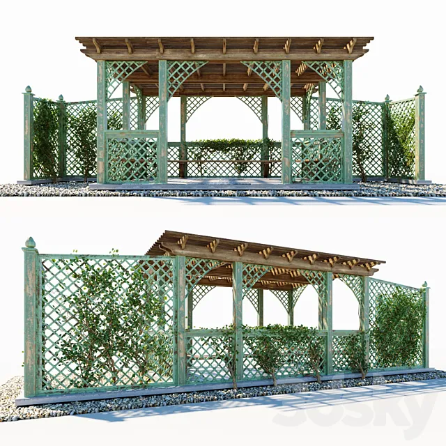 Wooden arbor 3DModel